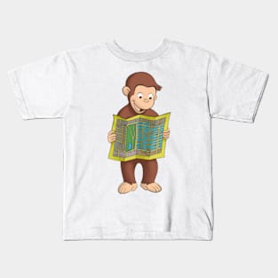 Curious George Look At The Map Kids T-Shirt